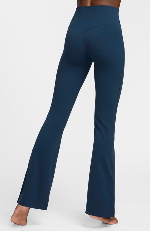 Shop Nike Dri-fit Flare Leggings In Armory Navy/black