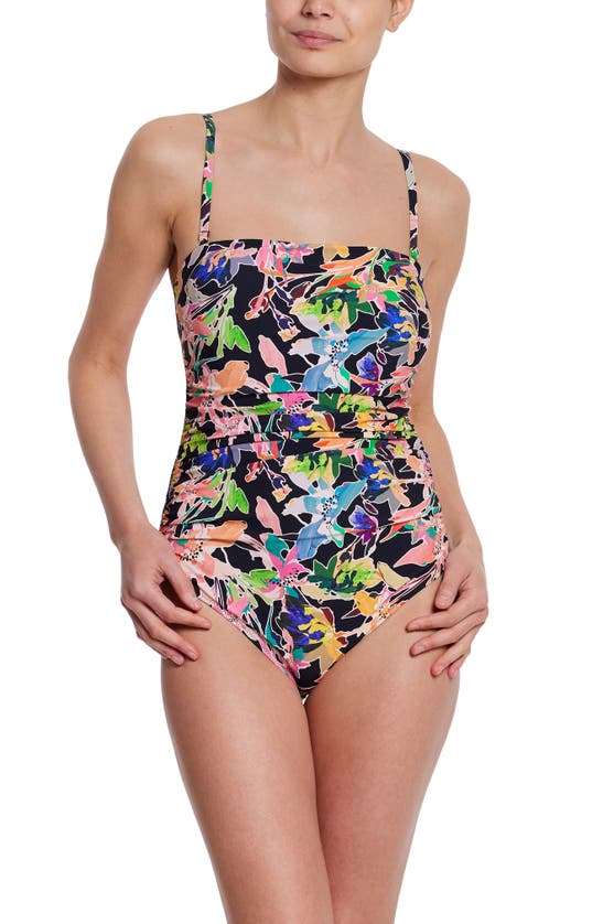 Shop Hanky Panky Strapless Bandeau One-piece Swimsuit In Unapologetic