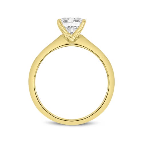 LUVMYJEWELRY LUVMYJEWELRY GALINA 14K YELLOW GOLD PRINCESS CUT LAB GROWN DIAMOND ENGAGEMENT RING 