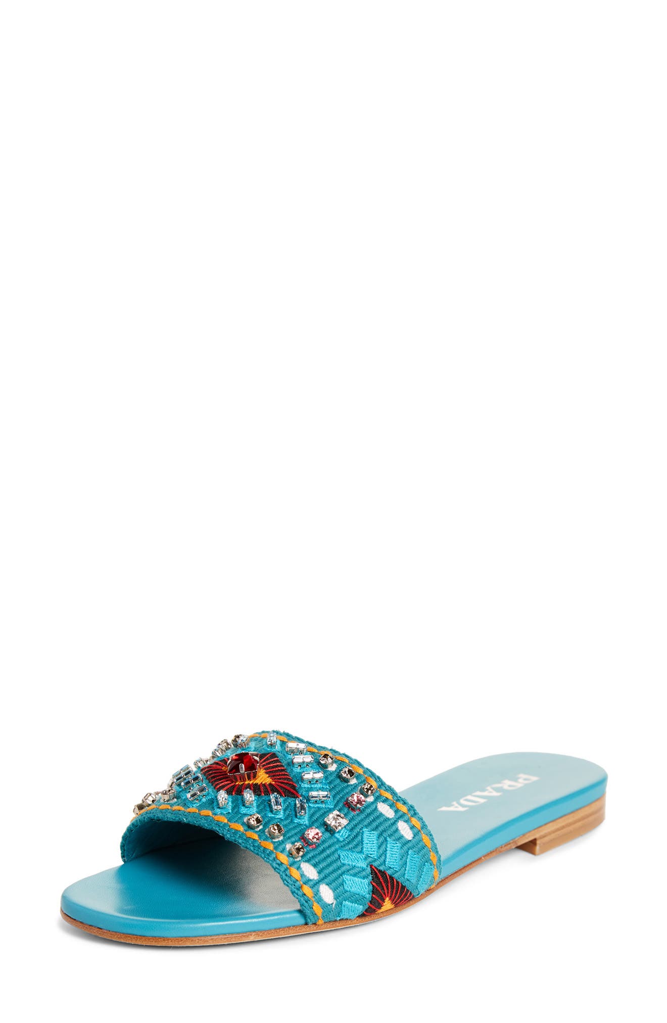Prada Embellished Slide Sandal (Women 