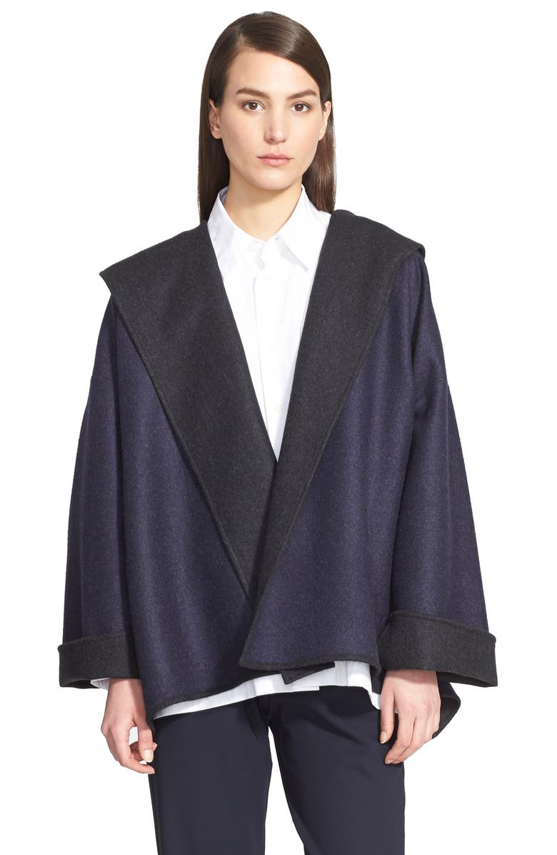 eskandar Hooded Two-Tone Wool & Cashmere Coat | Nordstrom