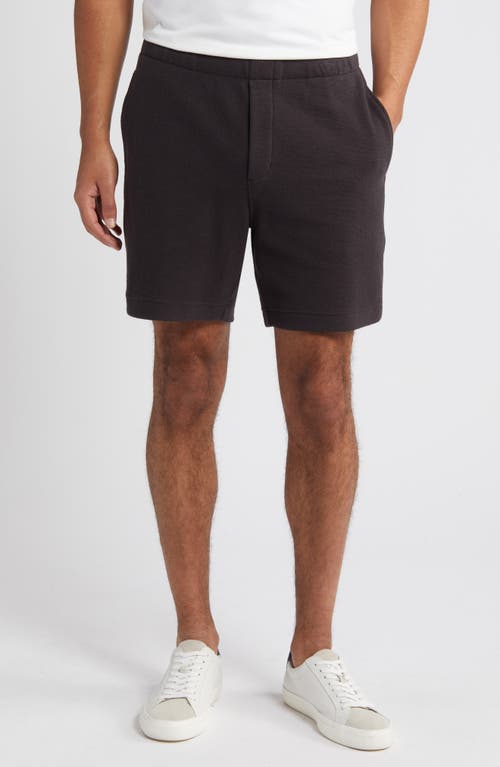 Bouclé Pull-On Shorts in Soft Black