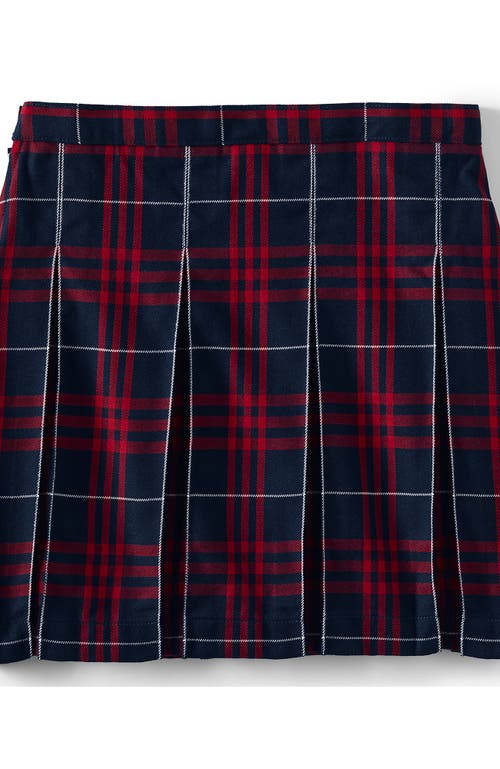 LANDS' END LANDS' END SCHOOL UNIFORM GIRLS PLAID BOX PLEAT SKIRT TOP OF THE KNEE