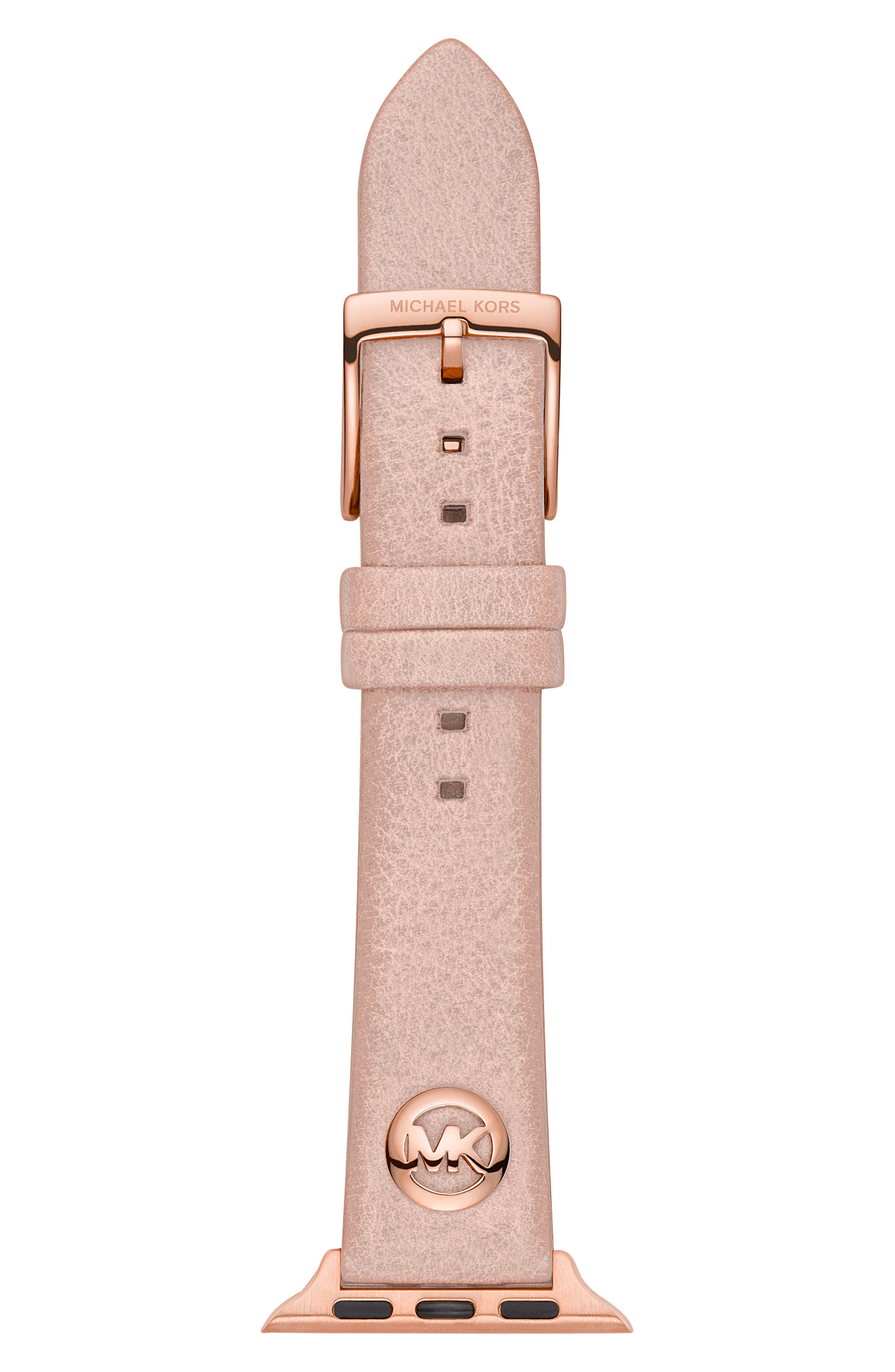 Michael Kors Leather Apple Watch(R) Band in Pink