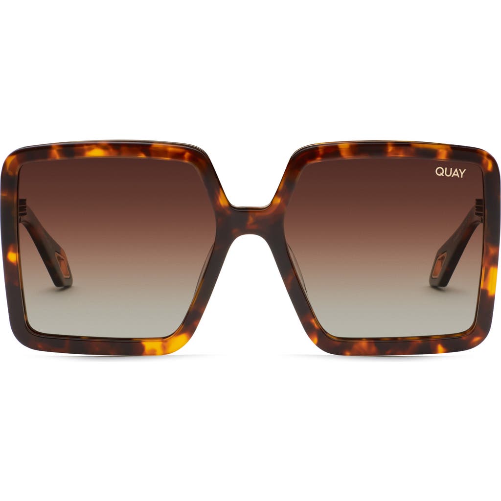 Shop Quay Australia Almost Ready 56mm Polarized Square Sunglasses In Tortoise/brown