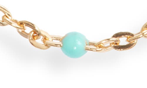 Set & Stones Kaz Bead Station Necklace In Gold/ Turquoise