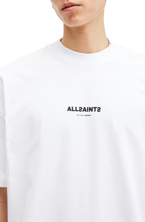 Shop Allsaints Subverse Logo Graphic T-shirt In Optic White