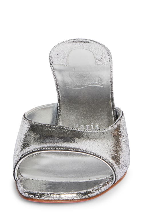 Shop Christian Louboutin Condora Slide Sandal In Silver/lin Silver