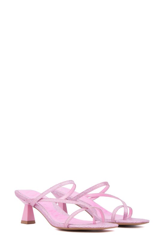 Shop Olivia Miller Angelic Rhinestone Sandal In Pink