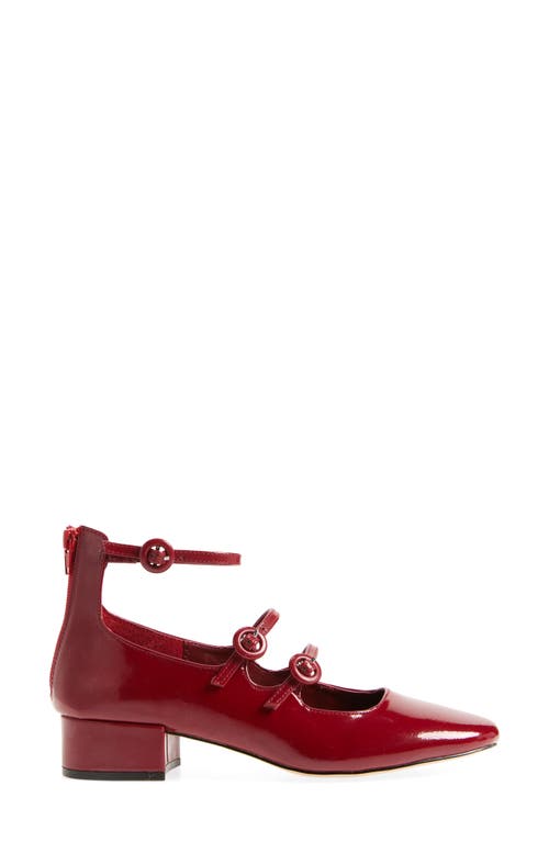 Steve Madden Scottie Mary Jane Ankle Strap Pump In Red Patent
