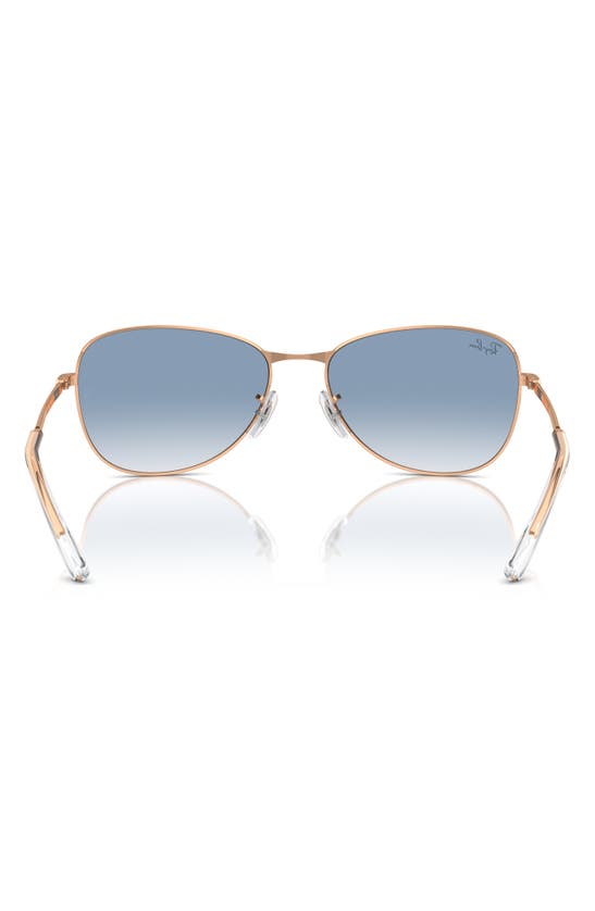 Shop Ray Ban Ray-ban 59mm Gradient Pilot Sunglasses In Rose Gold