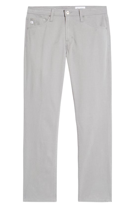 Ag Everett Sud Print Slim Straight Leg Pants In Blink Light Grey Multi