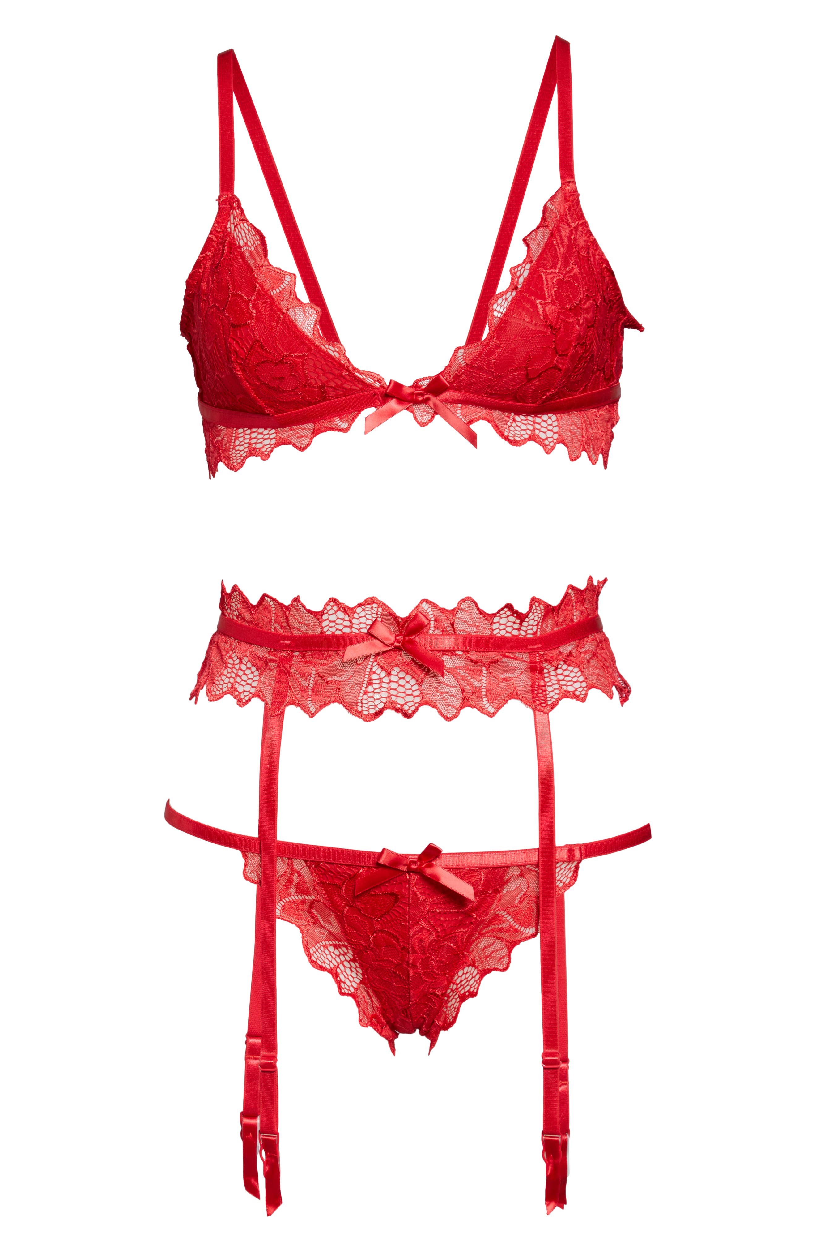 Pointelle Bralette & G String Set