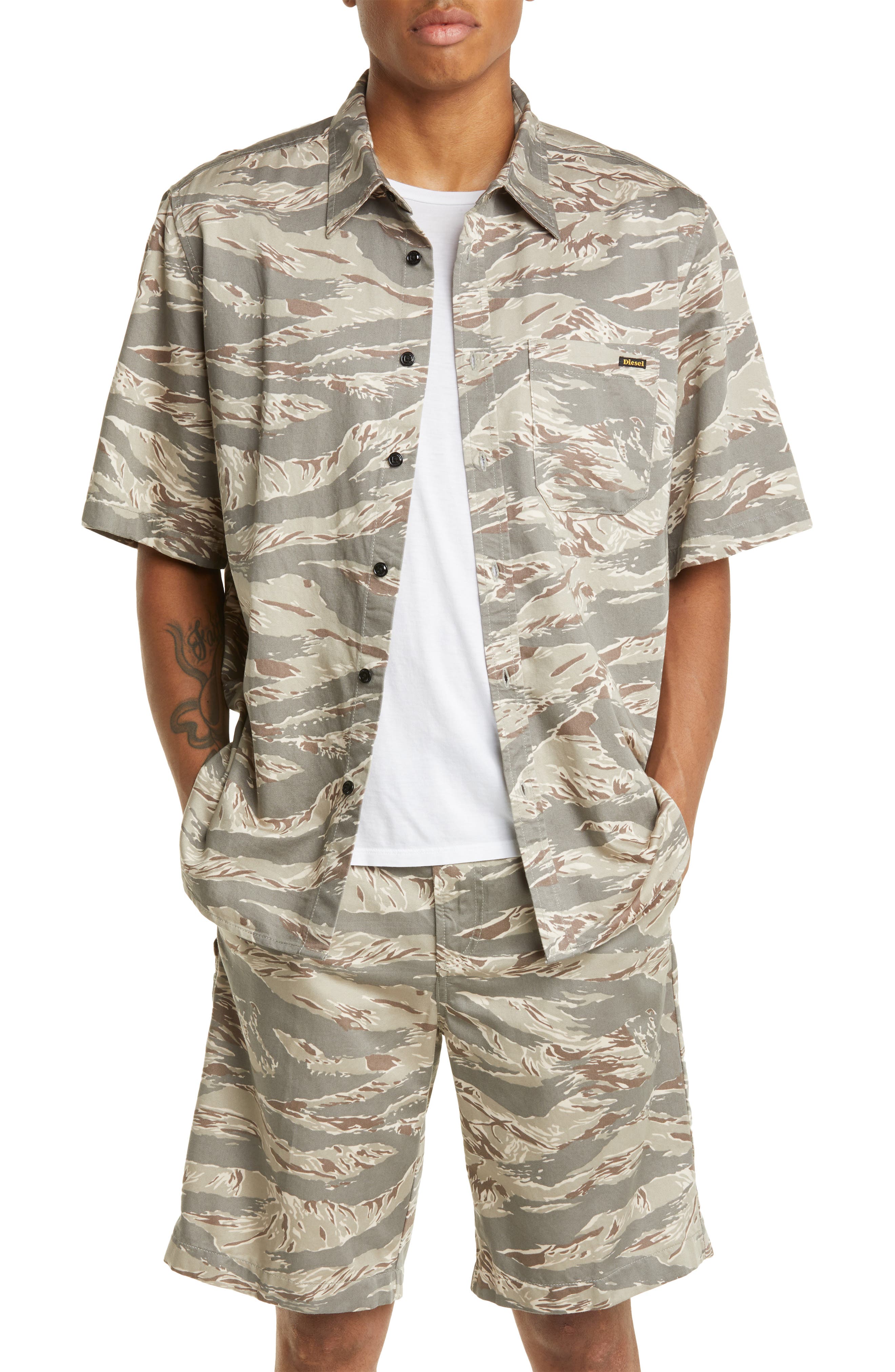 diesel button up shirts