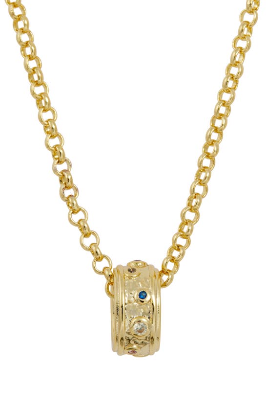 Savvy Cie Jewels Cz Pendant Necklace In Yellow Gold