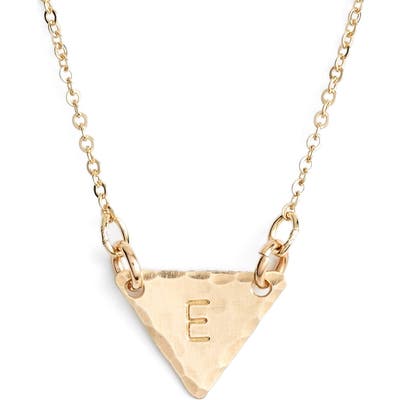 Nashelle 14K-Gold Fill Initial Triangle Necklace