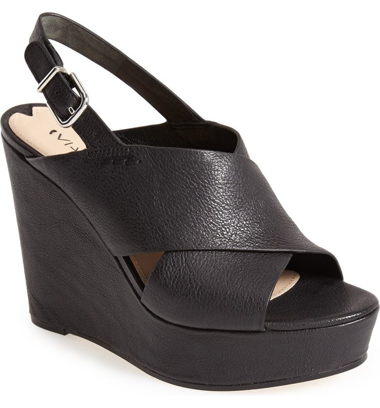 Via Spiga 'Orlando' Platform Wedge Leather Sandal (Women) | Nordstrom