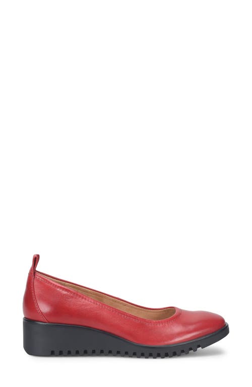 Comfortiva Dillon Wedge Pump In Cherry Red