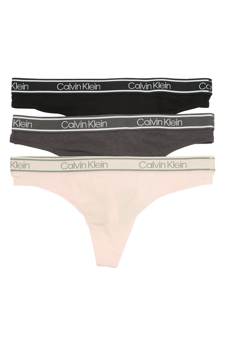 Calvin Klein Womens 3 Pack Stretch Hipster (Charcoal/Teal/Grey