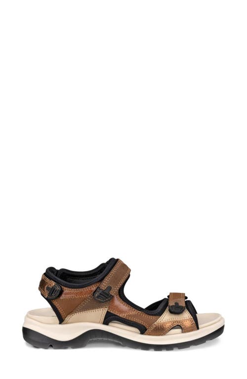 Shop Ecco Yucatan Patchwork Sandal In Multicolor Cashmere