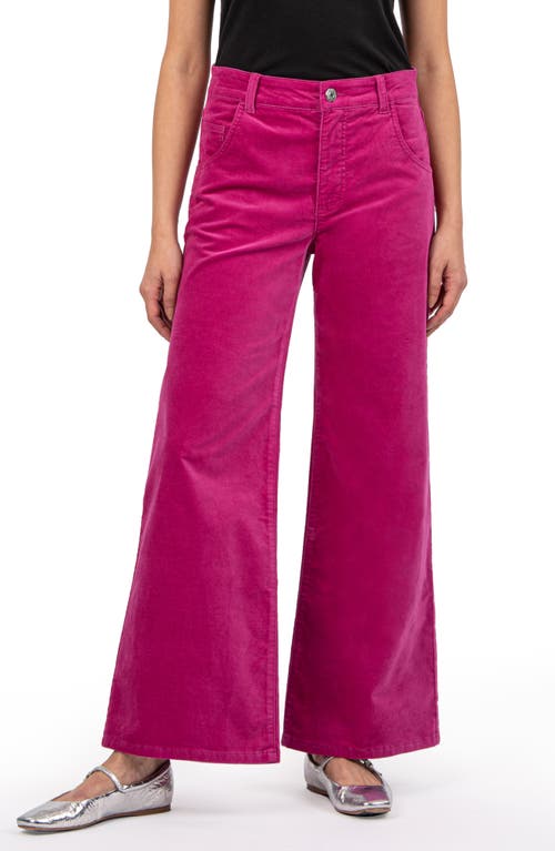 KUT from the Kloth Jean High Waist Wide Leg Pants in Fuchsia 