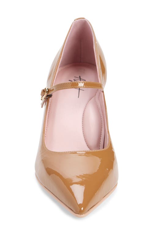 Naot Penny Pointed Toe Pump In Camel Classic Patent