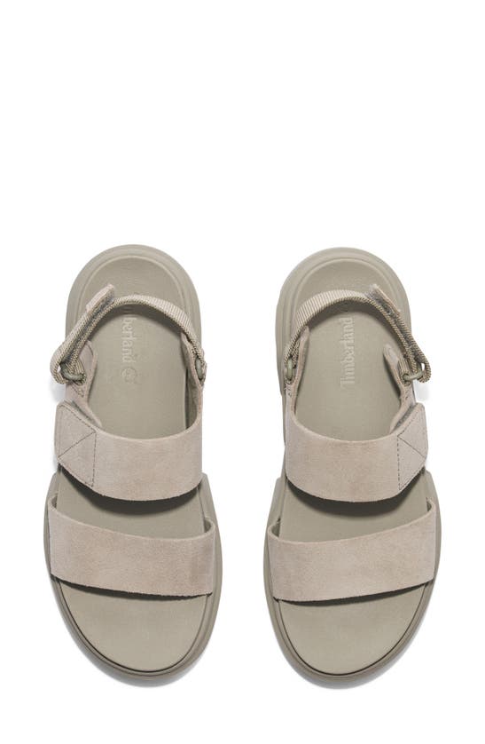 Timberland Greyfield Suede Sandals In Light Taupe Suede