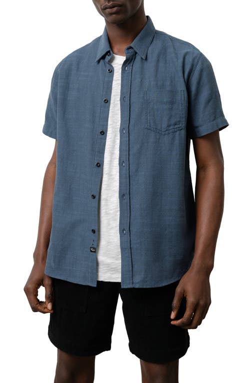 Rails Fairfax Short Sleeve Button-Up Shirt Sea Blue at Nordstrom,