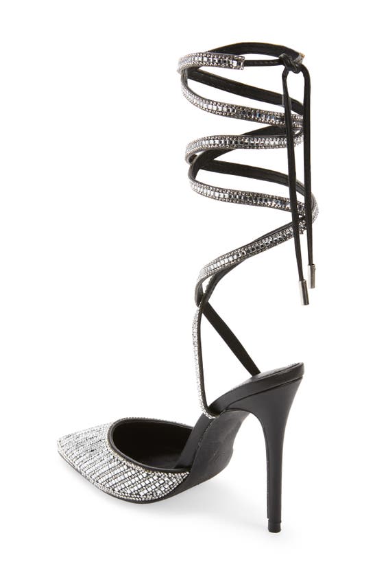 Azalea Wang Riss Ankle Wrap Pointed Toe Pump In Black