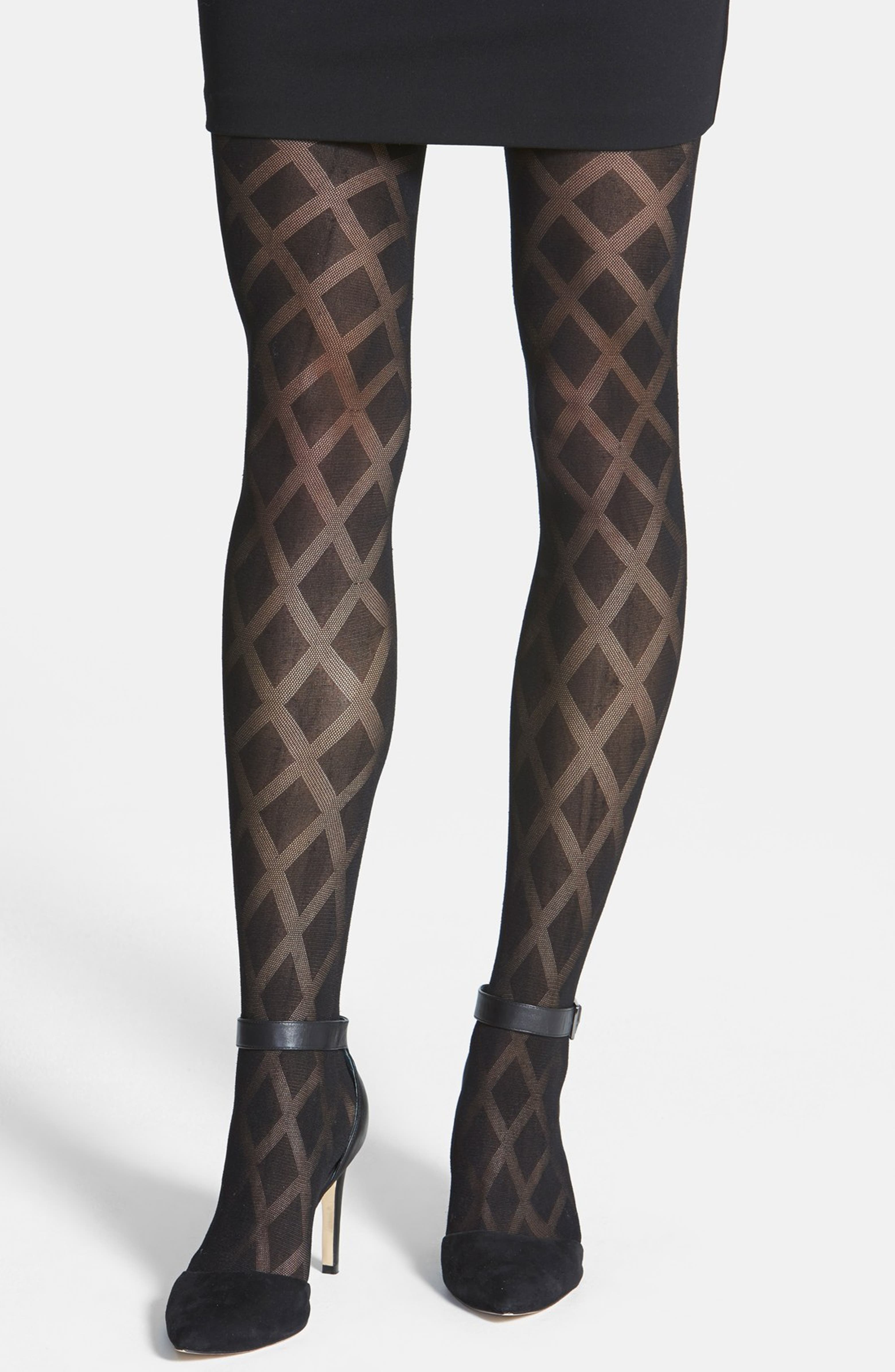 Vince Camuto Sheer Diamond Pattern Tights Nordstrom