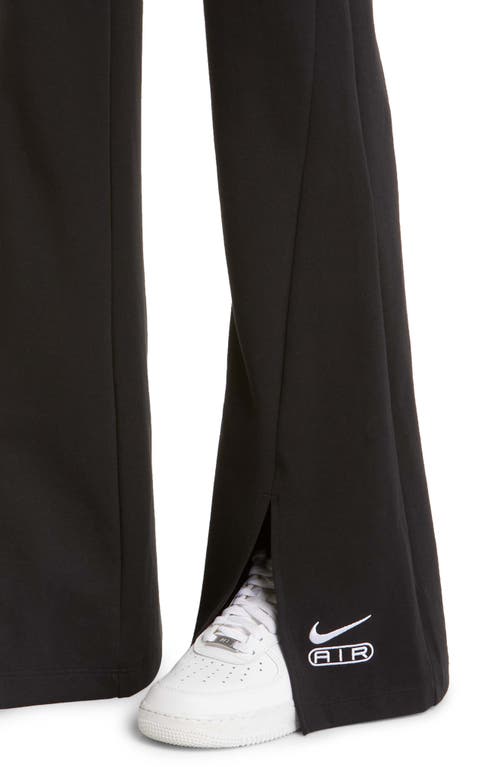 Shop Nike Air High Waist Flare Leggings In Black/white