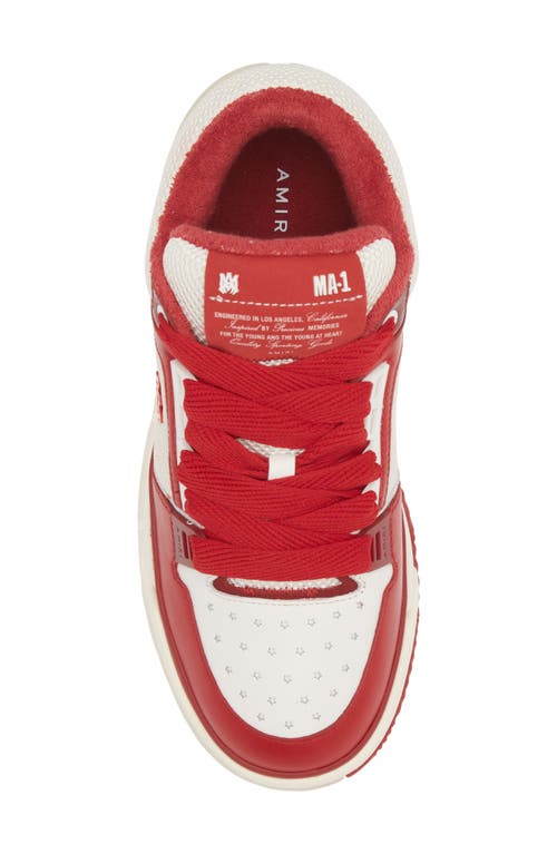 Shop Amiri Ma-1 Platform Sneaker In Alabaster Red