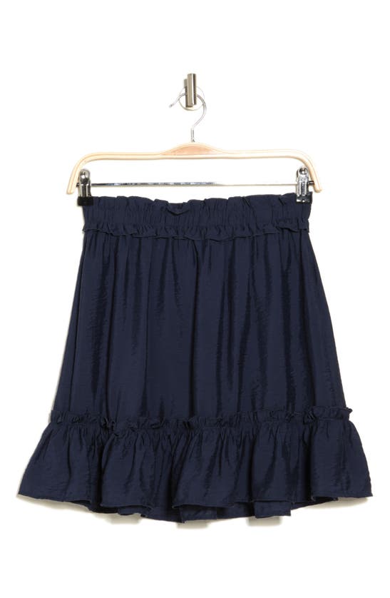Shop Vero Moda Josie Ruffle Skirt In Navy Blazer