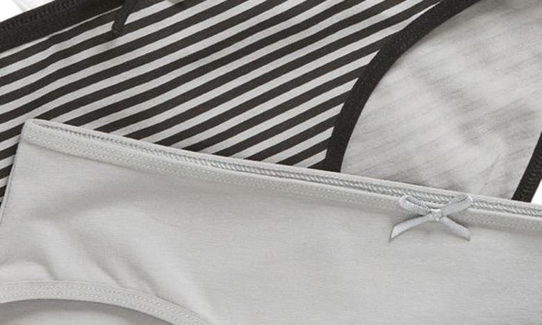 Nordstrom Kids' Assorted 5-pack Hipster Briefs In Grey Pack