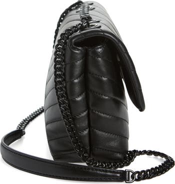 Tory Burch Kira Chevron Small Leather Shoulder Bag Black