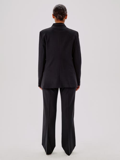 Another Tomorrow Double Breasted Jacket In Black