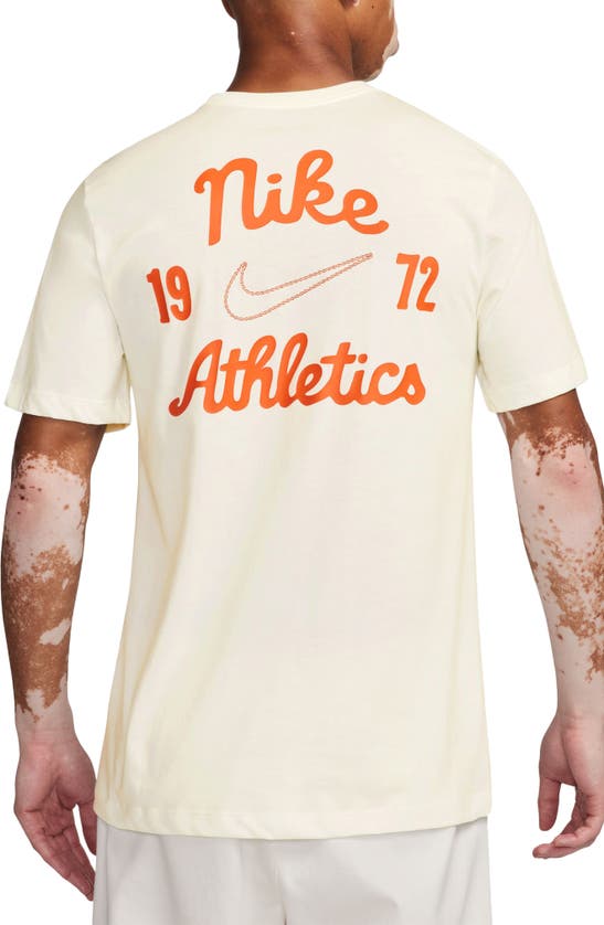 Shop Nike Club Athletics Graphic T-shirt In Sail