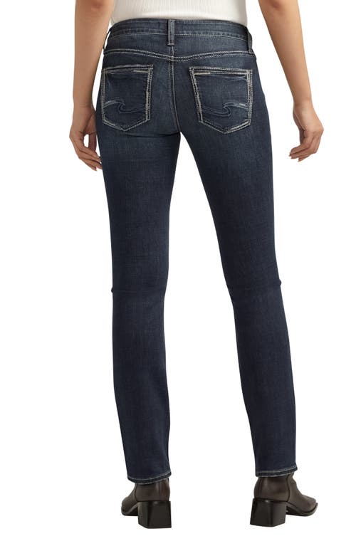 Shop Silver Jeans Co. Britt Curvy Low Rise Slim Straight Leg Jeans In Indigo