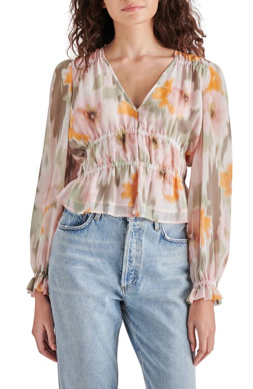 Steve Madden Ardenne Floral Top Olive at Nordstrom,