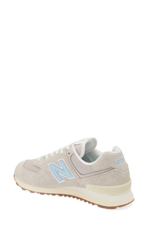 Shop New Balance 574 Sneaker In Moonrock/chrome Blue