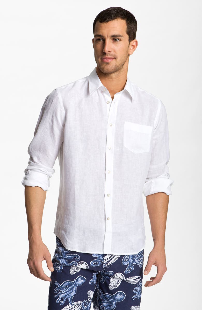 Vilebrequin 'Caroubier' Linen Sport Shirt | Nordstrom