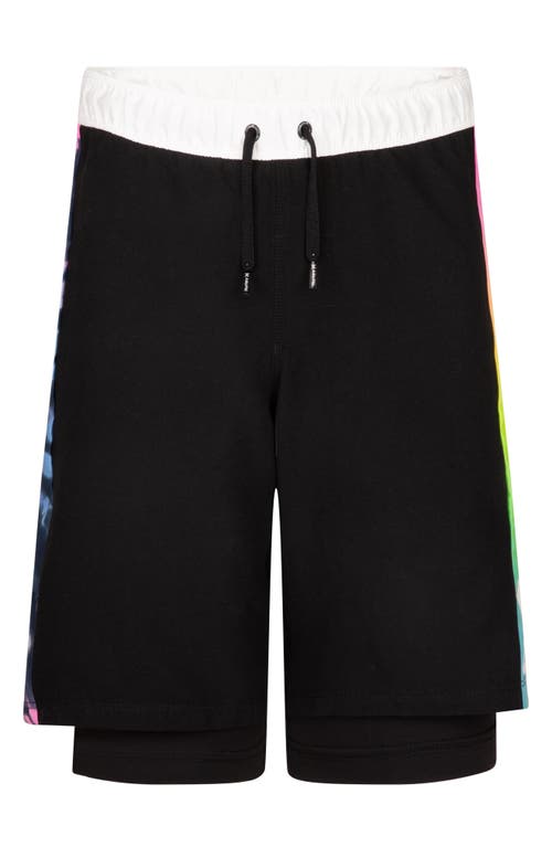 Hurley Kids' Colorblock Swim Trunks in Black at Nordstrom, Size 2T