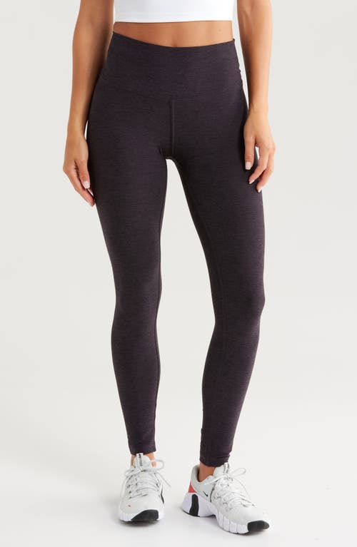 Zella Renew Mélange High Waist Leggings in Black Melange 