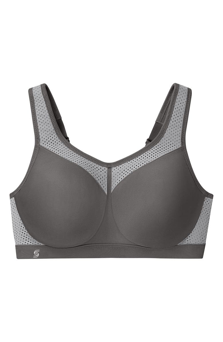 Glamorise High Impact Seamless Underwire Sports Bra, Alternate, color, Grey