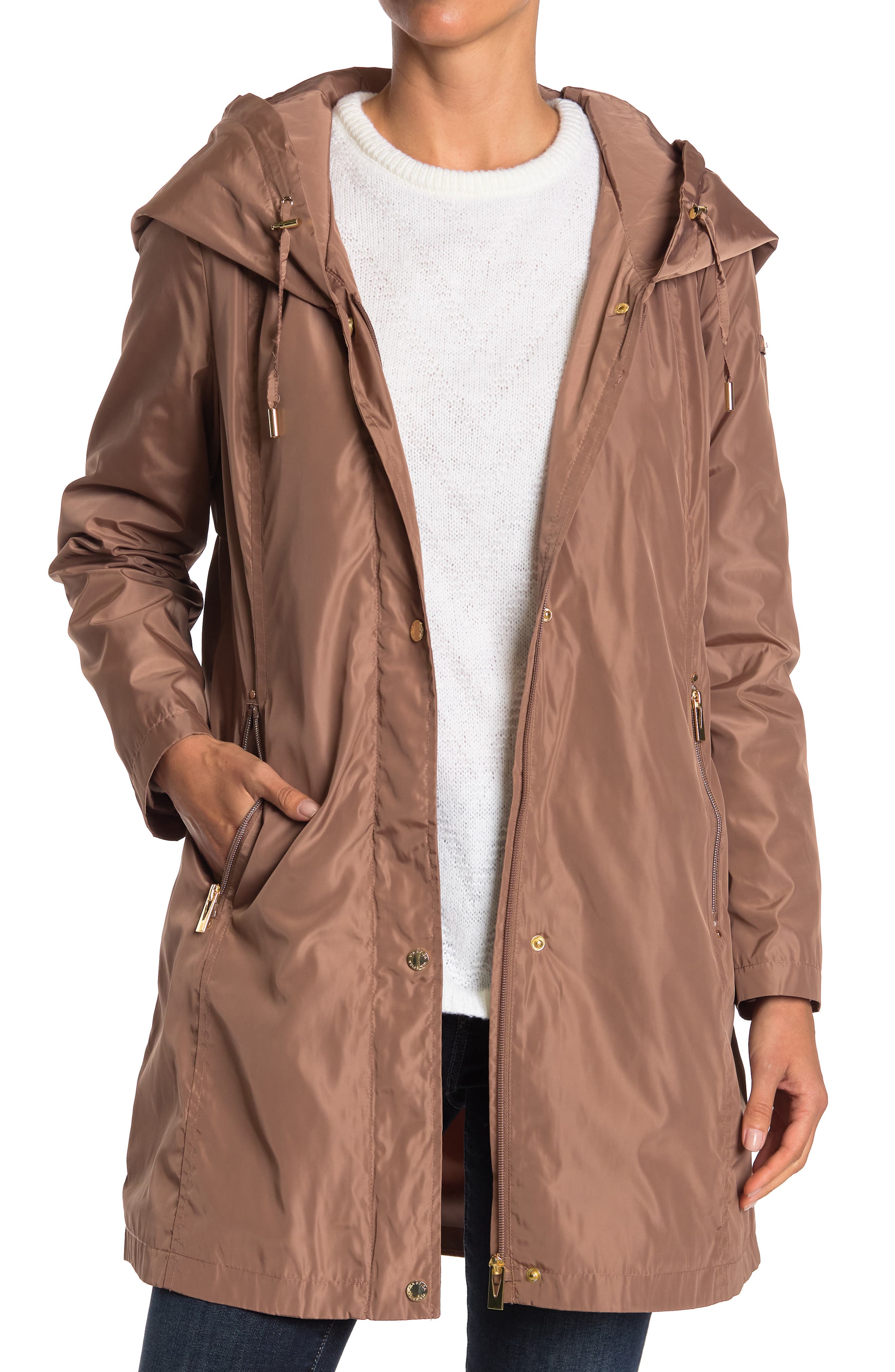 packable hooded rain jacket