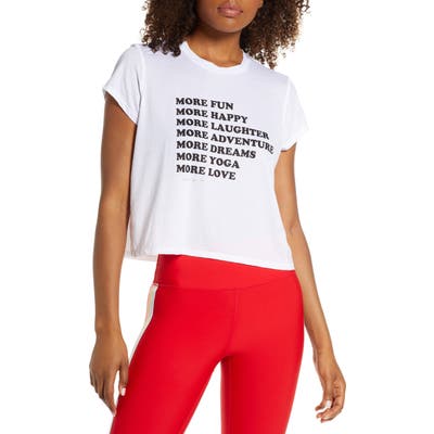 Spiritual Gangster Graphic Active Crop Tee, White