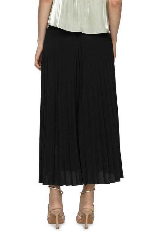 Shop Mango Pleated Maxi Skirt In Black