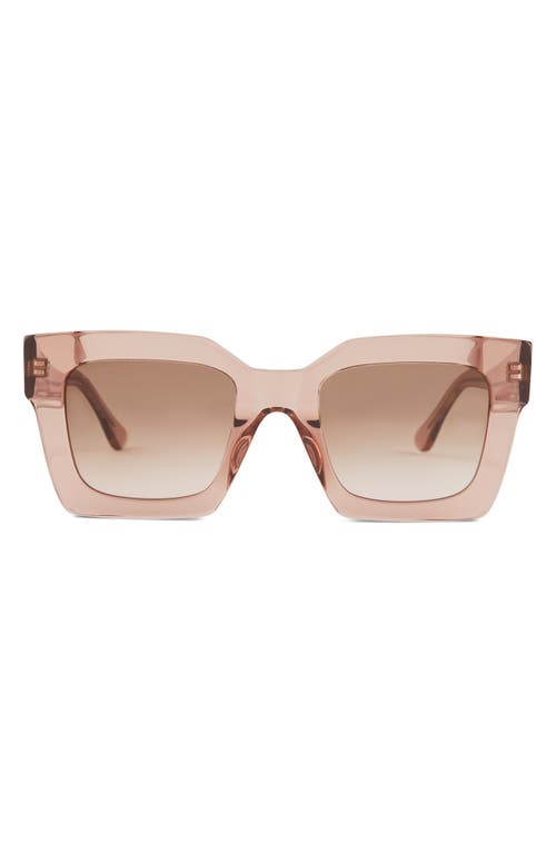 DIFF Dani 52mm Gradient Square Sunglasses in Rose Stone