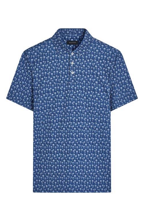 Shop Bugatchi Victor Ooohcotton® Palm Print Polo In Navy