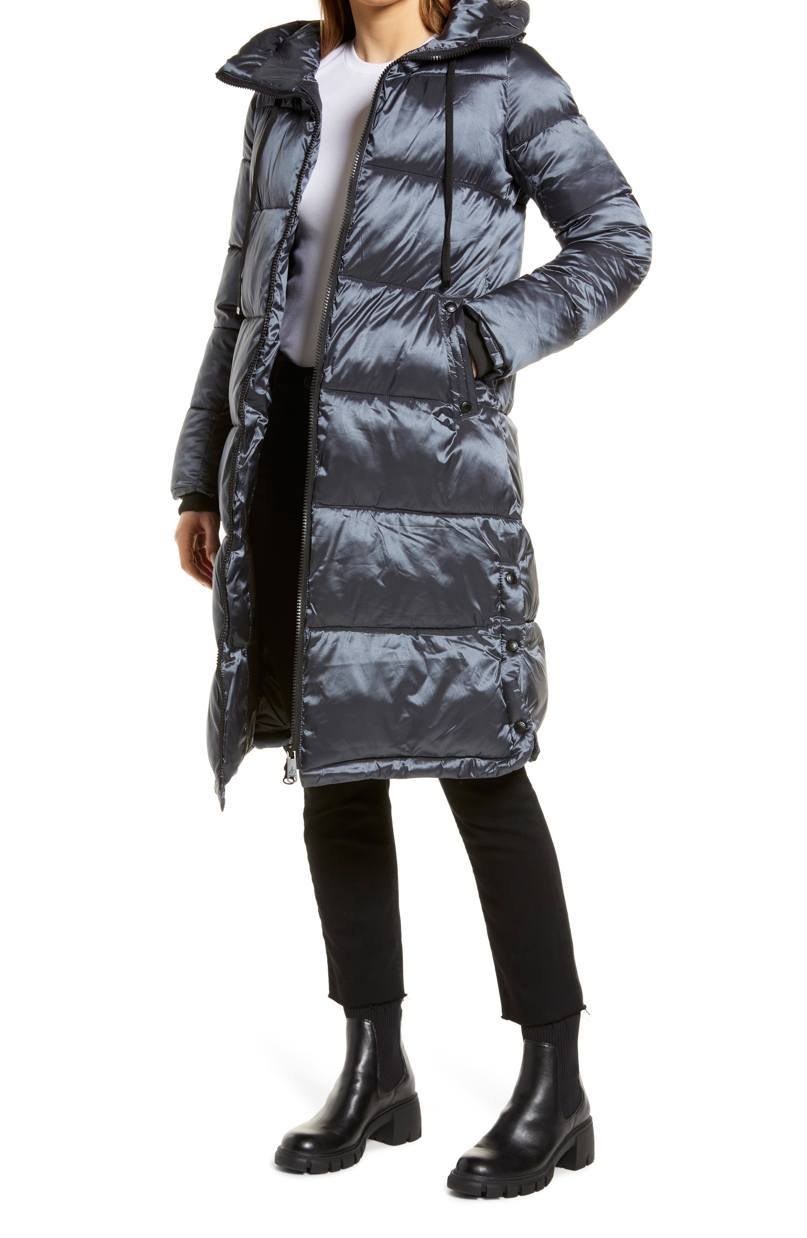 grey puffer coat womens